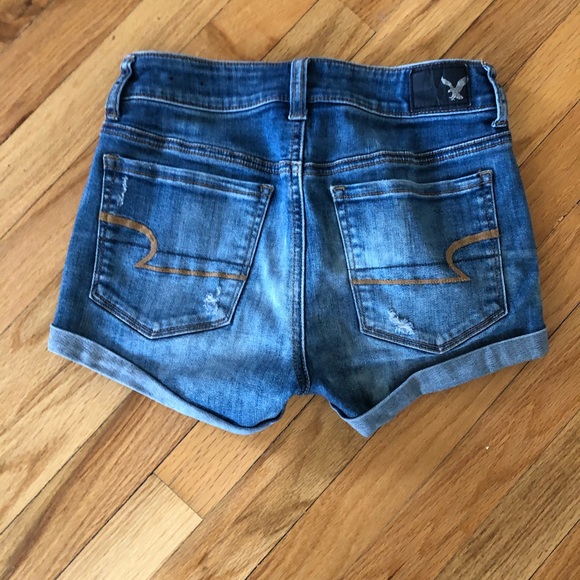 American Eagle Denim Distressed Jean Shorts - Picture 4 of 7